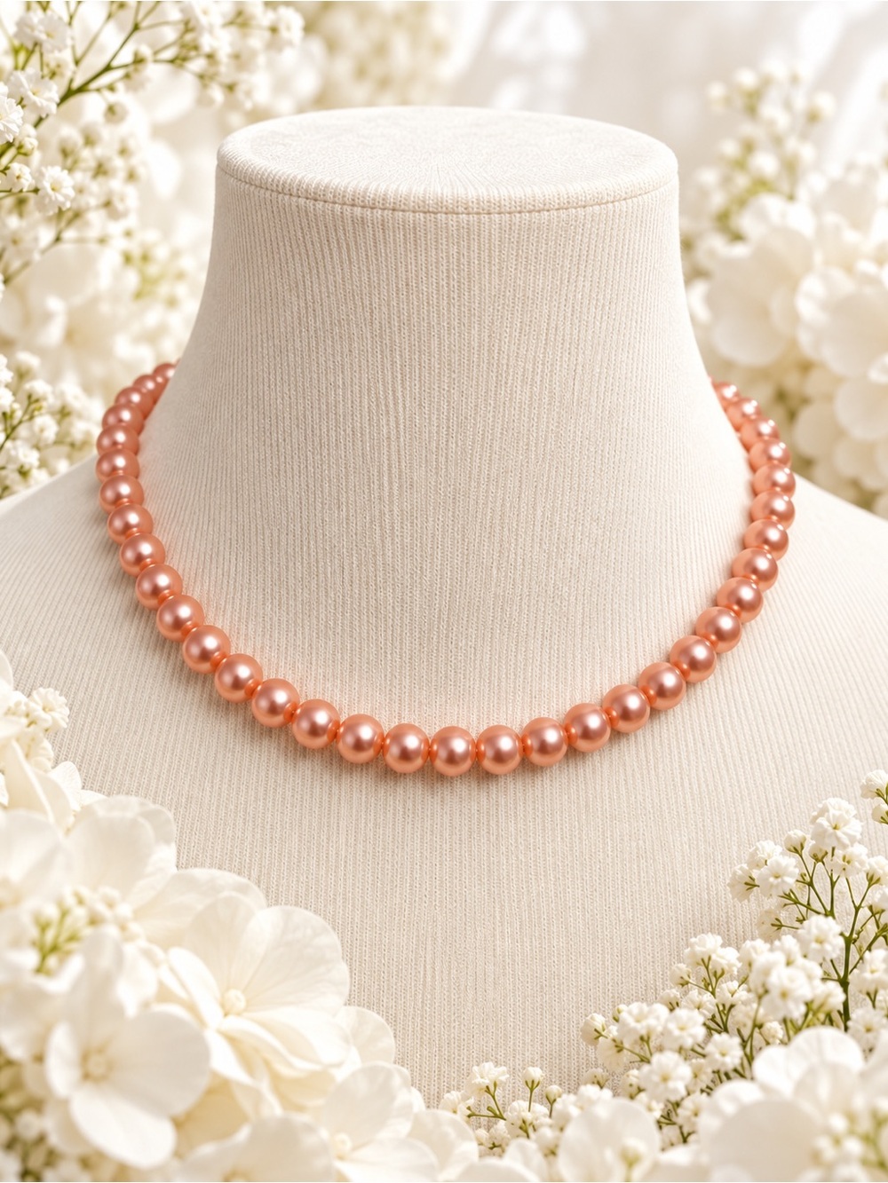 Classic Pink Pearl Necklace - Elegant Women's Jewelry